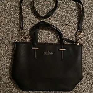 Kate spade, black leather handbag